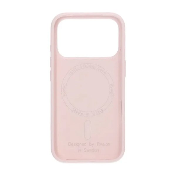 Rvelon iPhone 17 Pro Max Silikonikuori MagSafe Vaaleanpunainen
