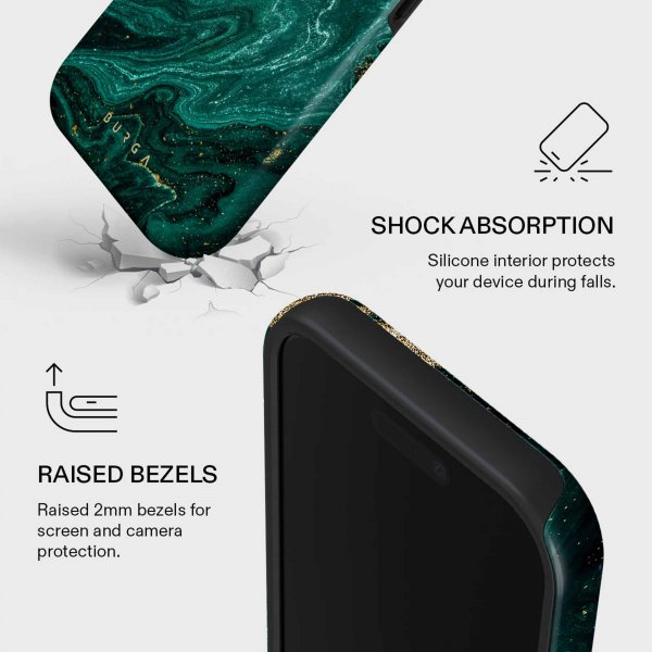 Burga iPhone 17 -kuoret Tough MagSafe Emerald Pool