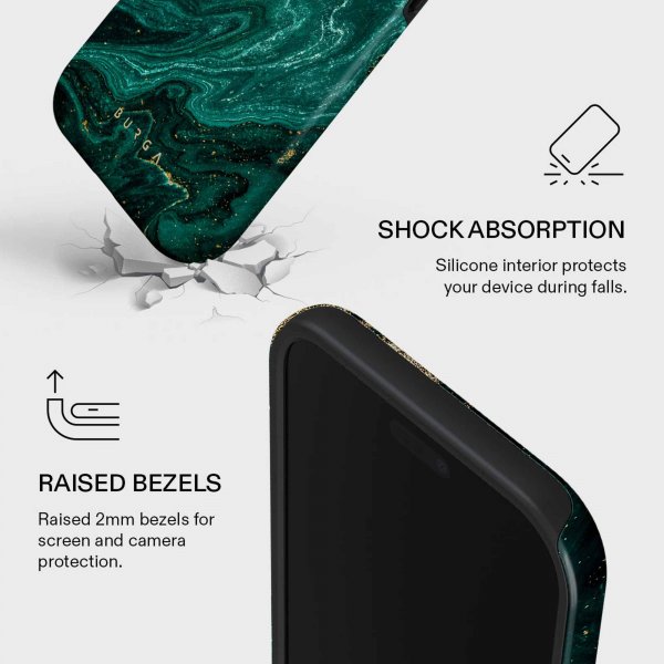 Burga iPhone Air -kuori, Tough MagSafe, Emerald Pool