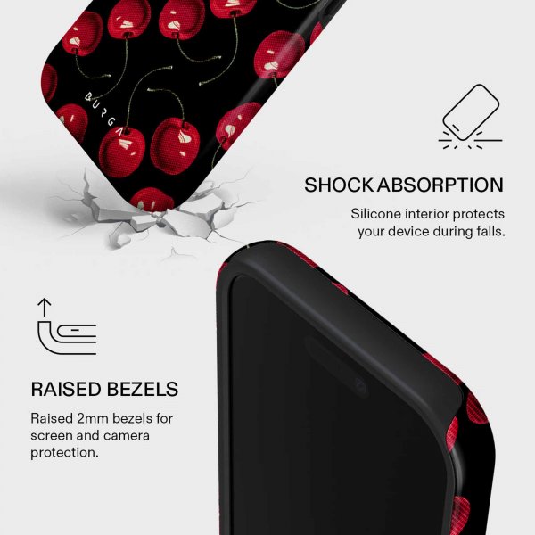 Burga iPhone 17 -suojakuori Tough MagSafe Cherrybomb