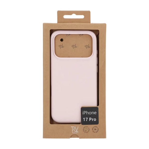Rvelon iPhone 17 Pro Silikonikuori MagSafe Vaaleanpunainen