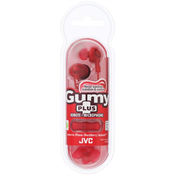 JVC Kuulokkeet FR6 Gumy Plus Mikrofoni Punainen