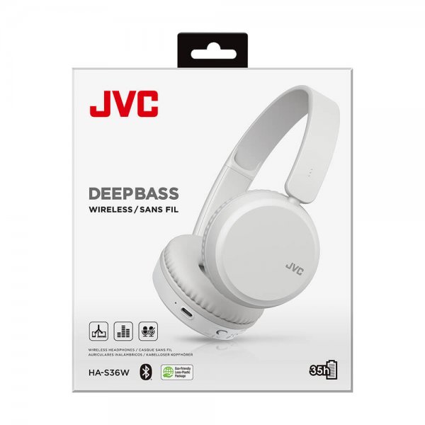 JVC On-Ear BT HA-S36W -kuulokkeet, valkoinen
