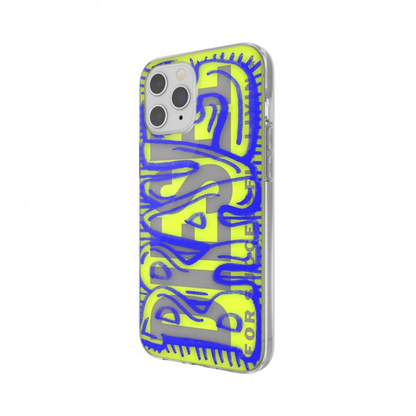 Diesel iPhone 12 Pro Max Kuori Snap Case Clear AOP Blue/Neon Lime