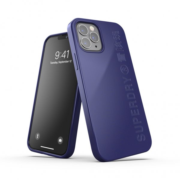 Superdry iPhone 12/iPhone 12 Pro -kuoret Snap Case, kompostoituva materiaali, laivastonsininen