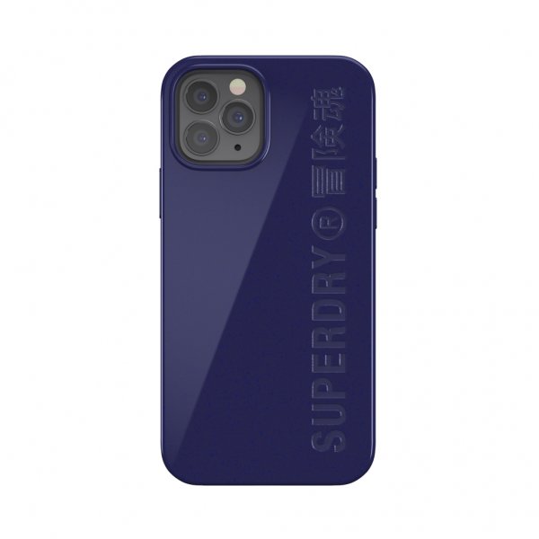 Superdry iPhone 12/iPhone 12 Pro -kuoret Snap Case, kompostoituva materiaali, laivastonsininen