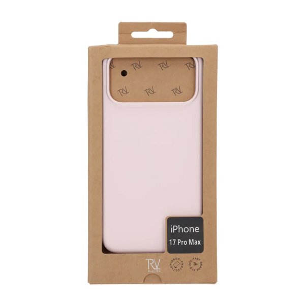 Rvelon iPhone 17 Pro Max Silikonikuori MagSafe Vaaleanpunainen