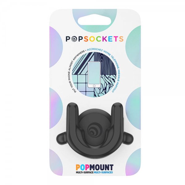 Popsockets PopMount Multi-Surface Musta