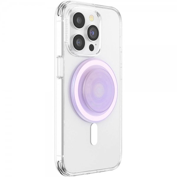 Popsockets PopGrip MagSafelle, opaalinhohtoinen, läpinäkyvä