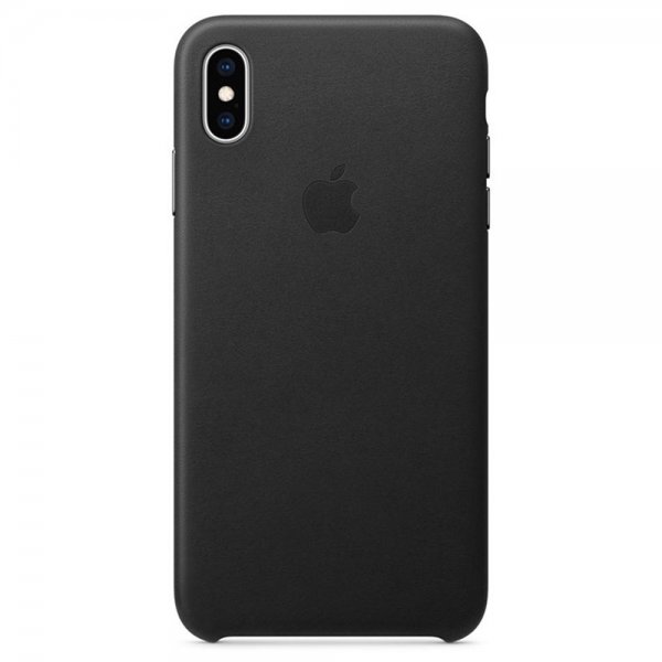 Applen alkuperäinen nahkakuori iPhone X/Xs:lle, musta