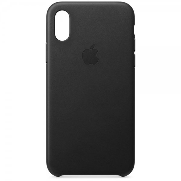 Applen alkuperäinen nahkakuori iPhone X/Xs:lle, musta
