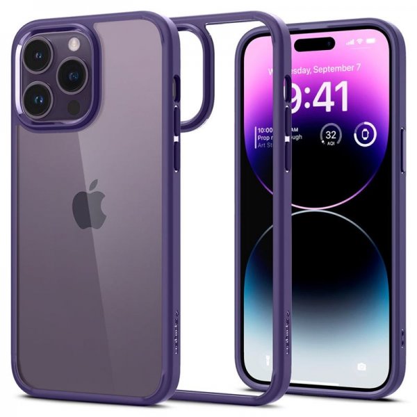 Spigen iPhone 14 Pro -suojakuori Ultra Hybrid Deep Purple