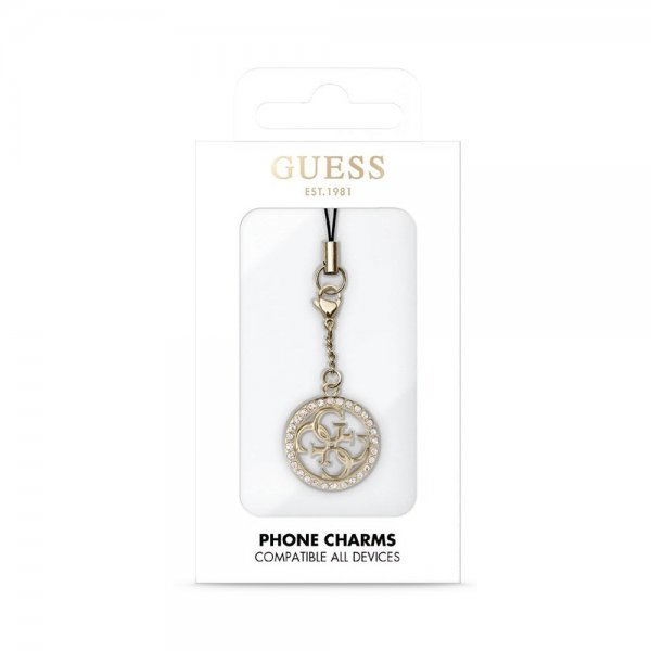 Guess 4G Metal Charm Rhinestones Kulta