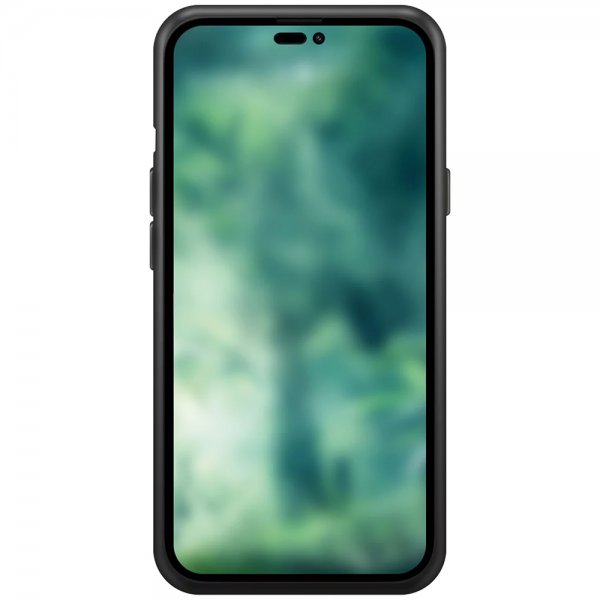 Xqisit iPhone 14 -suojakuori silikonia, MagSafe, musta