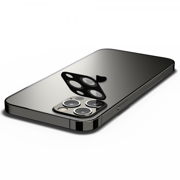 Spigen iPhone 12 Pro kamerasuojus GLAS.tR Optik 2 kpl, musta