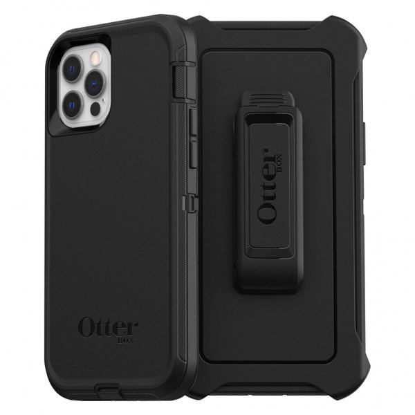 Otterbox iPhone 12/iPhone 12 Pro Suojakuori Defender Musta