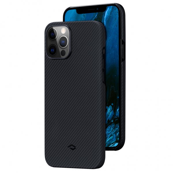 Pitaka iPhone 12 Pro -kuori Air Case, musta/harmaa twill