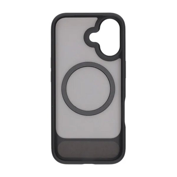 Rvelon iPhone 17 -kuori MagSafe-jalustalla, musta