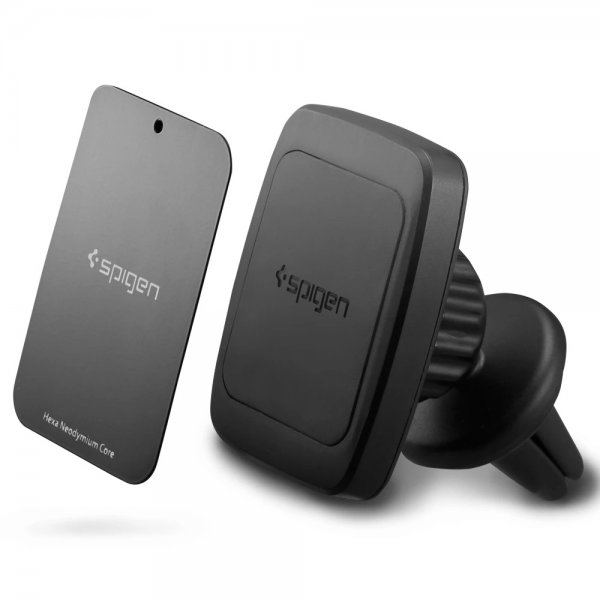 Spigen Kuel H12 Magneettinen autoteline, tuuletusritilään, musta