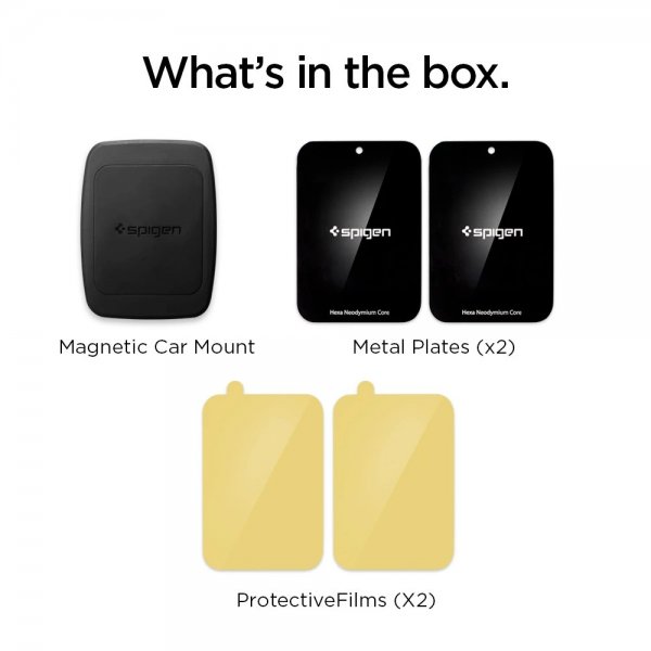 Spigen Kuel H12 Magneettinen autoteline, tuuletusritilään, musta