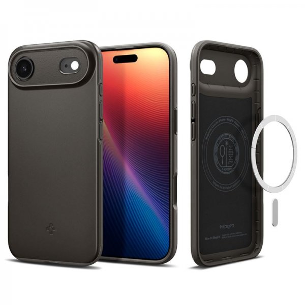 Spigen iPhone Air -kuori Thin Fit MagFit Gunmetal