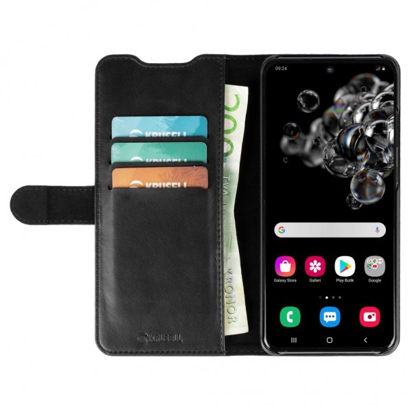Krusell Samsung Galaxy S20 Ultra -puhelinlompakkokotelo, musta