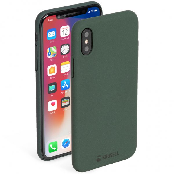 Krusell iPhone X/Xs -suojakuori Sandby Cover Moss