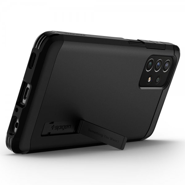 Spigen Samsung Galaxy A72 Tough Armor -suojakuori, musta