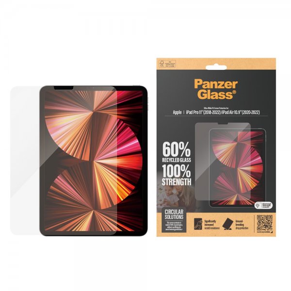 PanzerGlass iPad Air 10.9 (sukupolvi 4/5)/iPad Pro 11 (sukupolvi 2/3/4) Näytönsuoja Ultra-Wide Fit