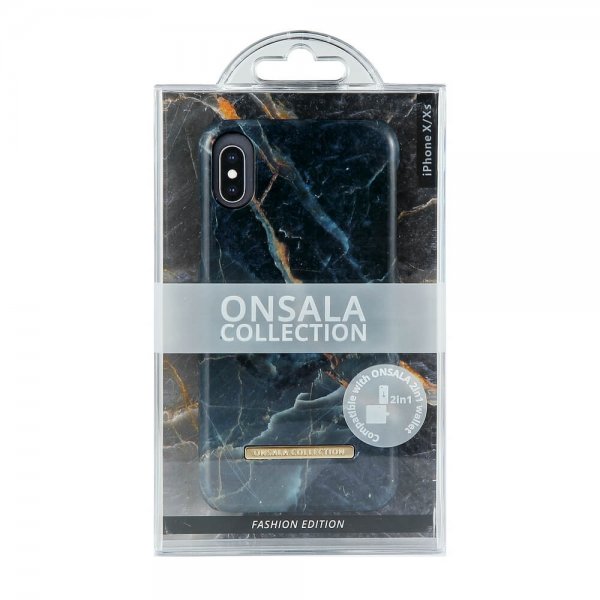 Onsala iPhone X/Xs kuori Fashion Edition Grey Marble
