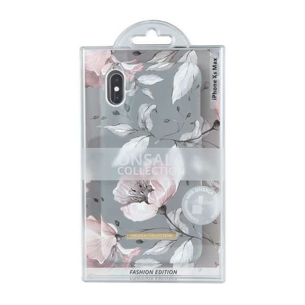 Onsala iPhone Xs Max -suojakuori, Fashion Edition, Flowerleaves