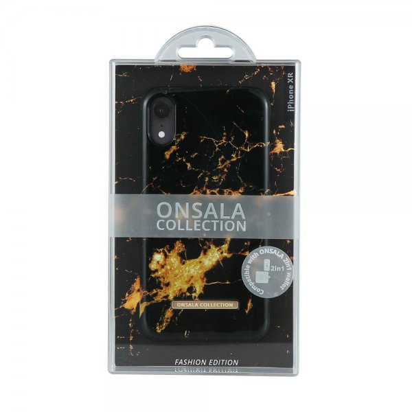 Onsala iPhone Xr -suojakuori Fashion Edition Goldmine Marble