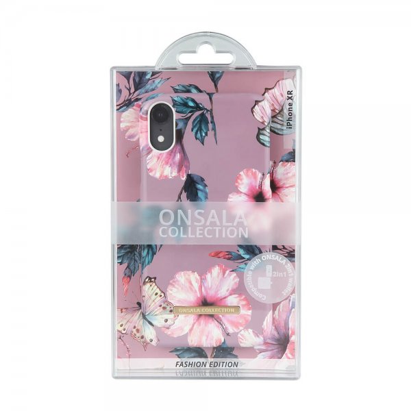 Onsala iPhone Xr -kuori Fashion Edition Dusty Pink Viol