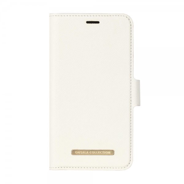 Onsala iPhone X/Xs -suojakotelo, Fashion Edition, irrotettava kuori, Saffiano, valkoinen