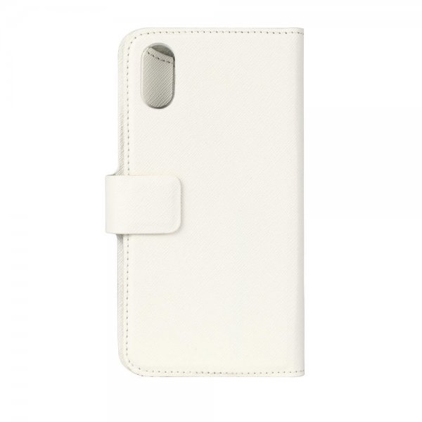 Onsala iPhone X/Xs -suojakotelo, Fashion Edition, irrotettava kuori, Saffiano, valkoinen