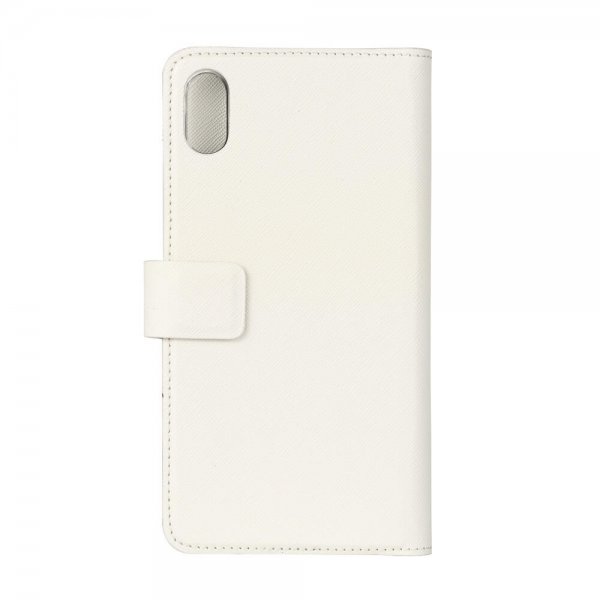 Onsala iPhone Xs Max -kuori, Fashion Edition, irrotettava, Saffiano-valkoinen