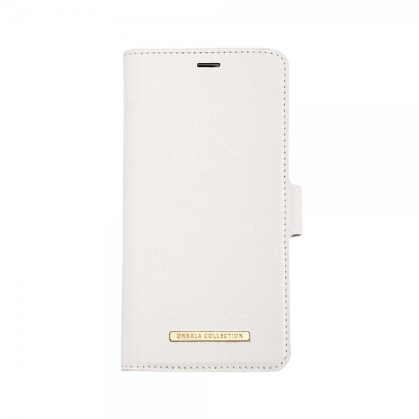 Onsala iPhone 11 Pro Max suojakuori Fashion Edition irrotettavalla Saffiano-kuorella, valkoinen
