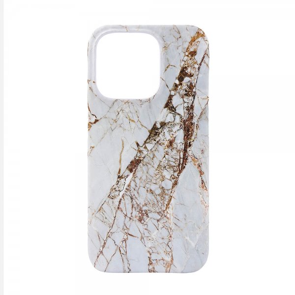 Onsala iPhone 15 Pro MagSeries -suojakuori, White Rhino Marble