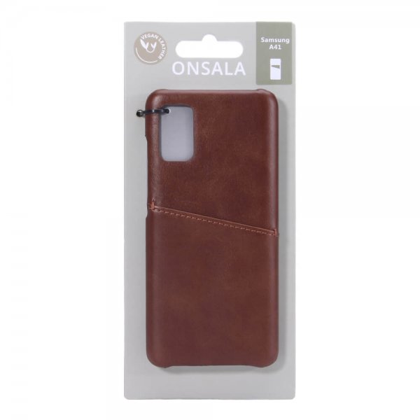 Onsala Samsung Galaxy A41 Kuori korttipaikalla Ruskea