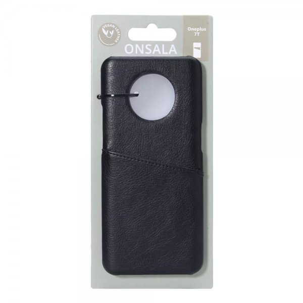 Onsala OnePlus 7T Kuori korttipaikalla Musta