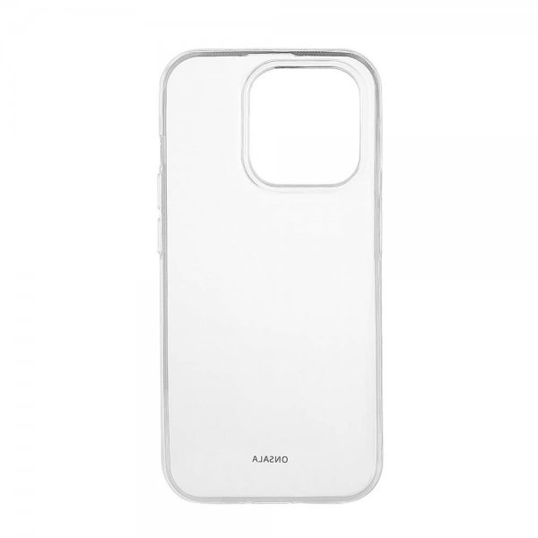 Onsala iPhone 15 Pro -kuori, kierrätettyä TPU-muovia, läpinäkyvä