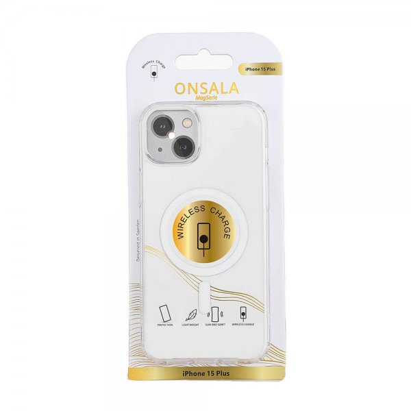 Onsala iPhone 15 Plus Suojakuori MagSeries Läpinäkyvä