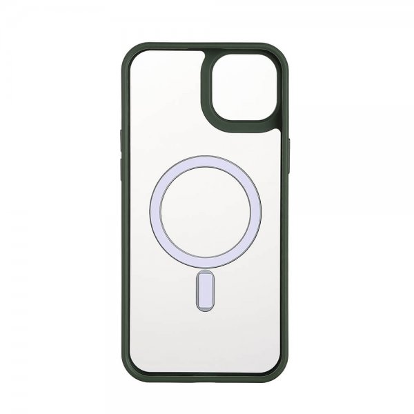 Onsala iPhone 15 Plus Suojakuori Bumper MagSeries Vihreä