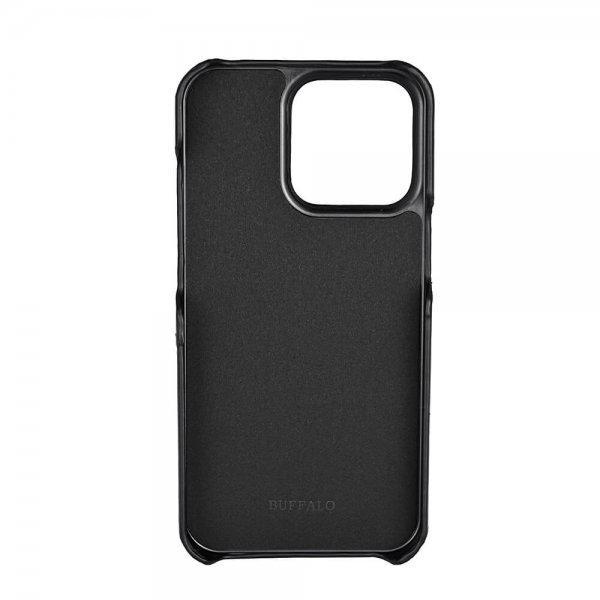 Buffalo iPhone 13 Pro -suojakuori, jossa korttipaikka, musta