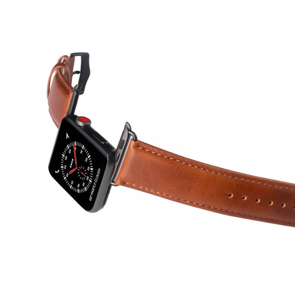 Buffalo Apple Watch 44/45/46mm/Apple Watch Ultra Ranneke Aidosta Nahasta, Ruskea
