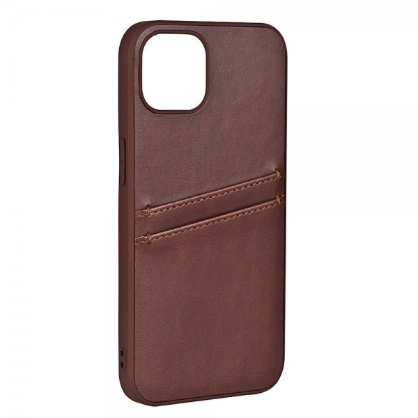 Buffalo iPhone 12/iPhone 12 Pro Kuori Takakuori Korttipaikoilla Ruskea