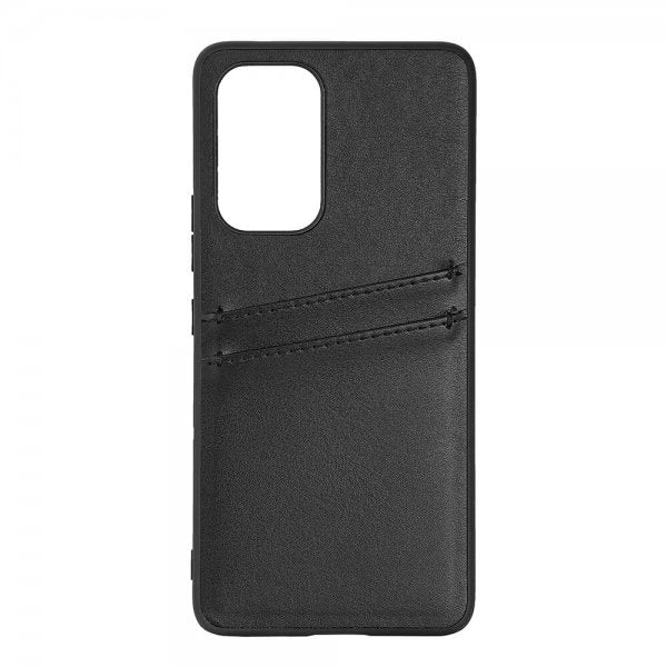 Buffalo Samsung Galaxy A53 5G -suojakuori, jossa korttipaikat, musta