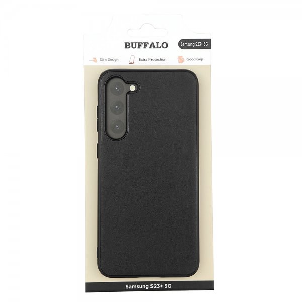 Buffalo Samsung Galaxy S23 Plus Suojakuori PU Musta