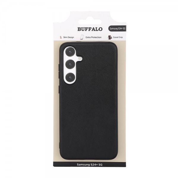 Buffalo Samsung Galaxy S24 Plus Kuoret PU Musta