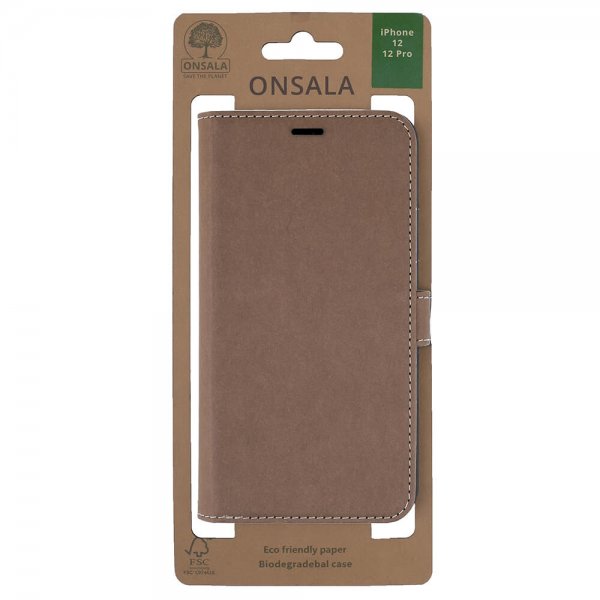 Onsala iPhone 12/iPhone 12 Pro Kotelo ECO Ruskea